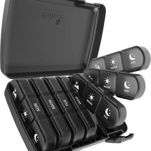 Brand new - morning / noon / night pill case